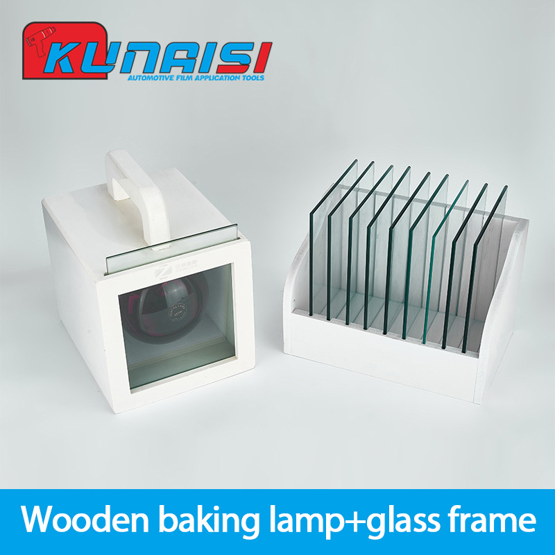 220V Wooden baking lamp Vehicle Solar Film Car Window Tint Tester Heat Rejection Test Box Infrared Paint Curing Lamp KNS-21: Blue