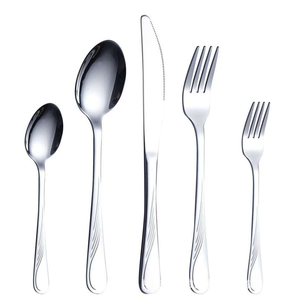 5pcs 7pcs Dinnerware Cutlery Set Tableware Set Cutlery Stainless Steel Spoon Fork Spoon Tableware Kitchen Spoon And Fork Set