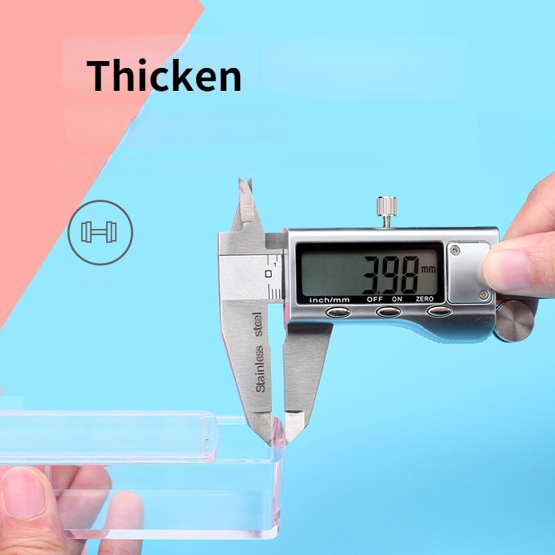 Portable Seal Boxes Square Acrylic Plastic Chinese Seal Storage Box Name Private Seal Collection Boxes Seal Engraving Stamp