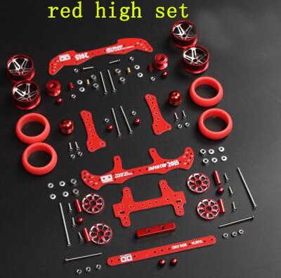 Yang Kai 4WD Modifica FAI DA TE Set FM MA/AR Telaio Pneumatico Ruota di Guida Hub Rubinetto Phoenix Coda per Tamiya mini Modello di Auto: red high set