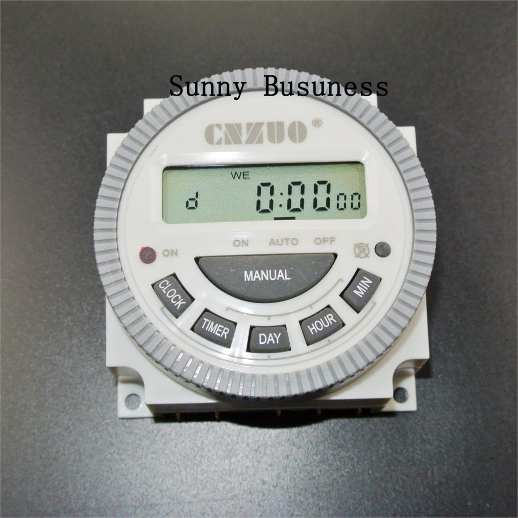 Digital LCD Power Timer Programmable Time Switch 220V Output Relay with UL listed relay 16A easy wiring.