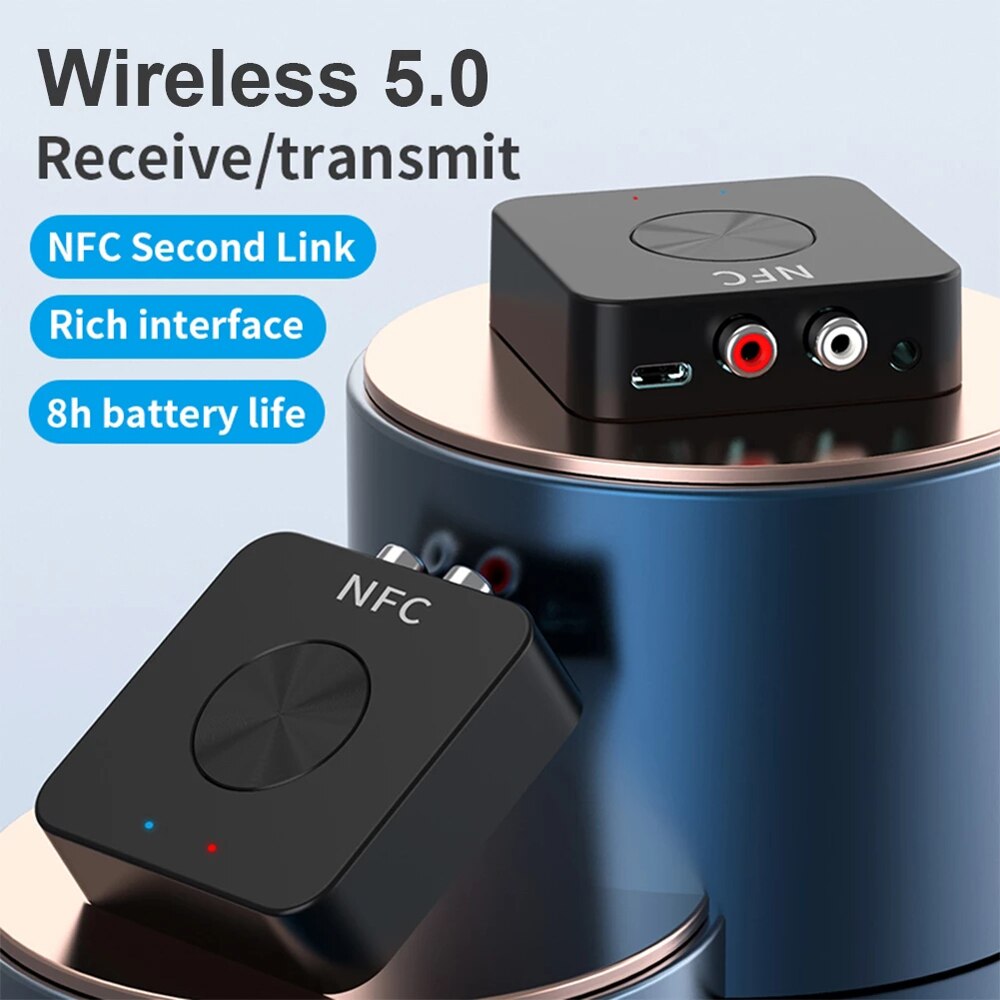 BT21 2 In 1 Nfc Bluetooth-Compatibel 5.0 Adapter Dongle 3.5Mm Aux Jack Draadloze Audio Muziek Ontvanger Zender voor Auto Speaker