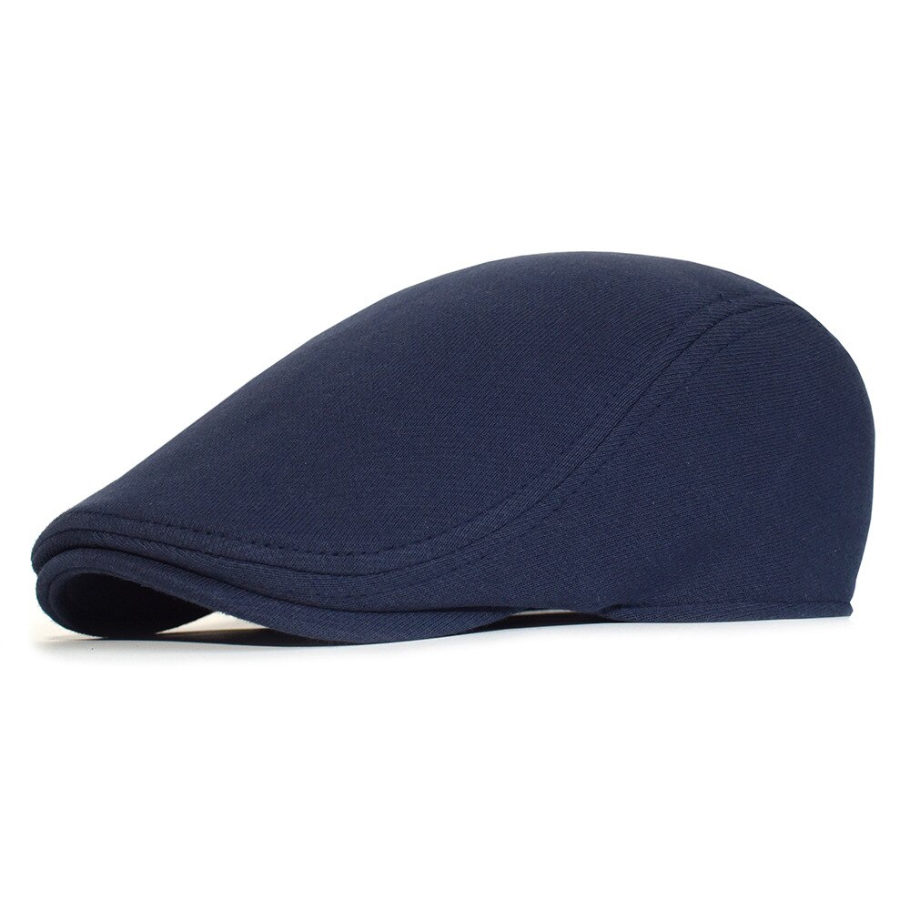 Beret Cotton Solid Color Soft Top Casual Beanie Retro Literary Forward Cap Peak Cap Driver Hat for Friends: C