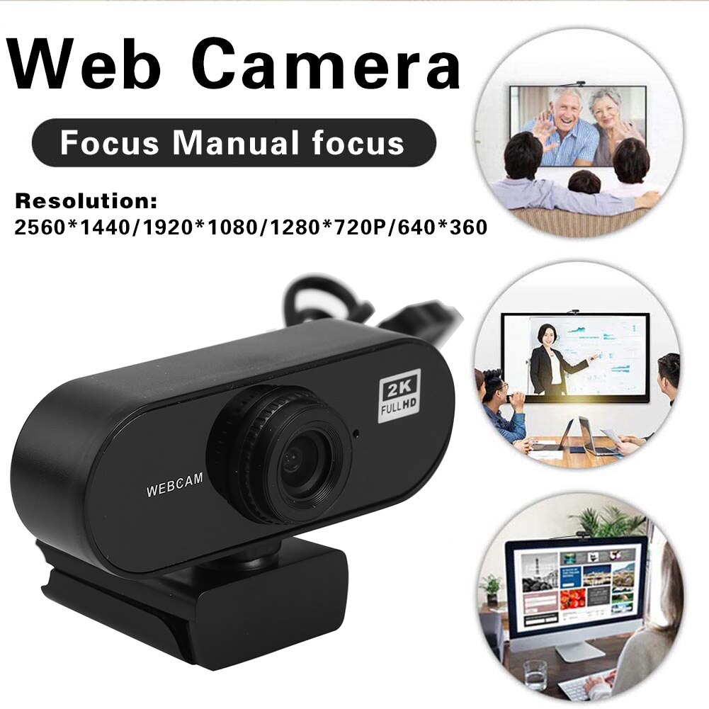 2K HD Computer Camera USB Free Drive/A16 Mini PC Web Camera With Microphone For Live Broadcast Video Recording Work