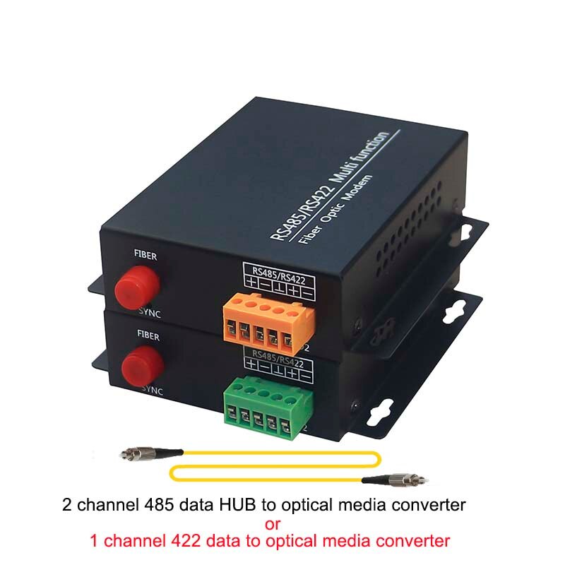 RS-485/RS-422 data port to fiber optic media converter, for industrial automatic control,parking gate system and access control