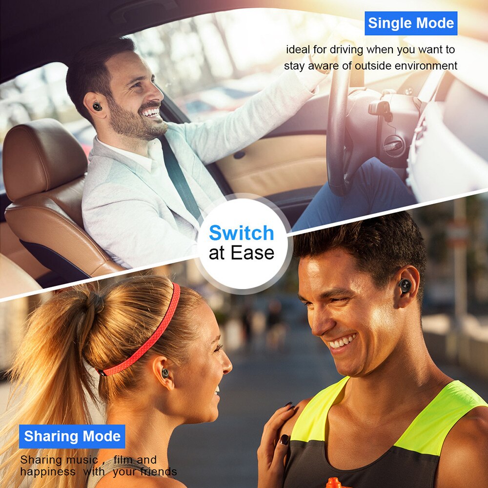 Wireless Bluetooth V5.0 Earbuds IP010A Earphone Stereo Sound Sensitive Touch Control Call Earphone Charging Case Ergonomic Shape