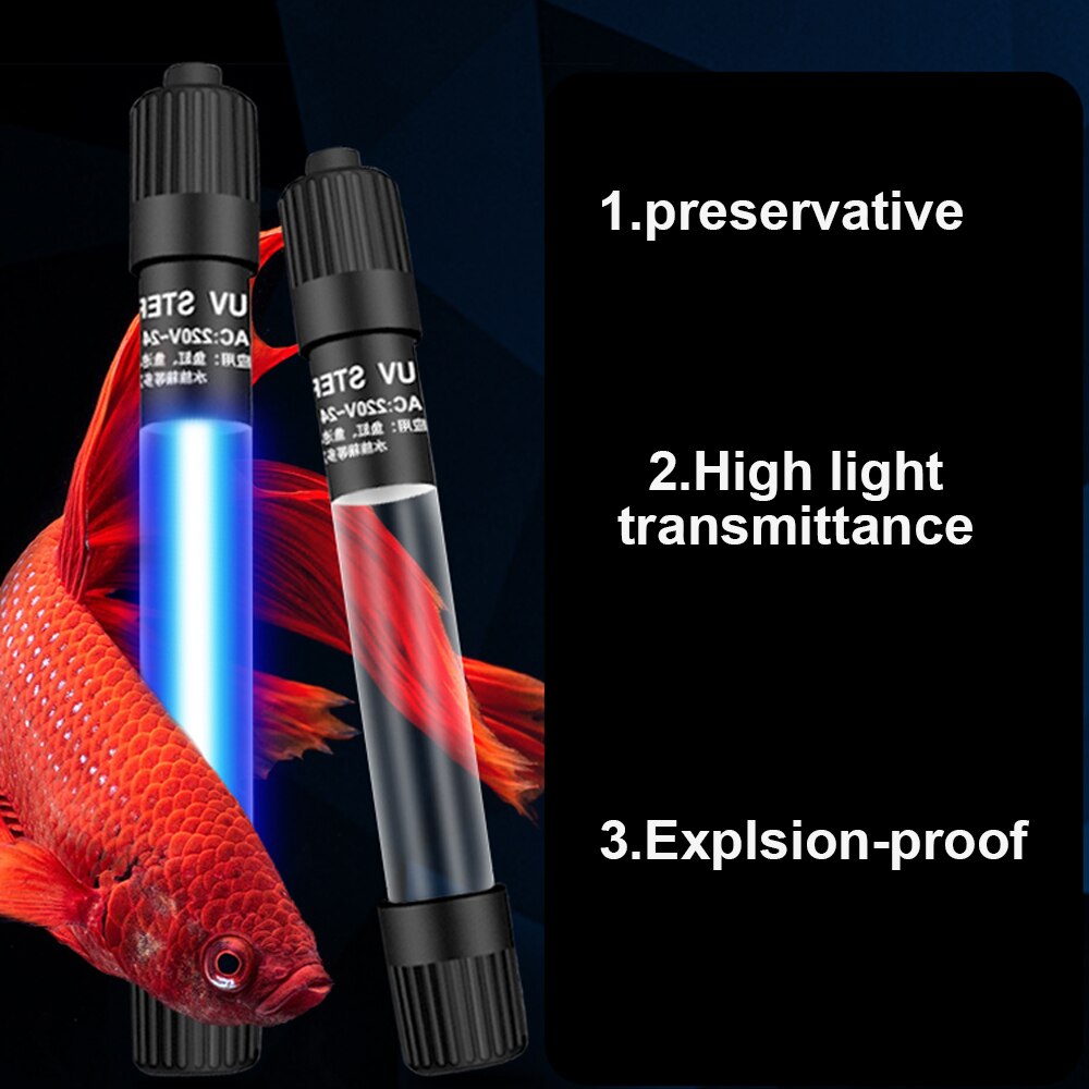 Aquarium UV Lights Sterilization / Clean Water / Algae Removal UV Lamp Aquarium Lighting Single Tube / Timer Fish Tank UV Lamp