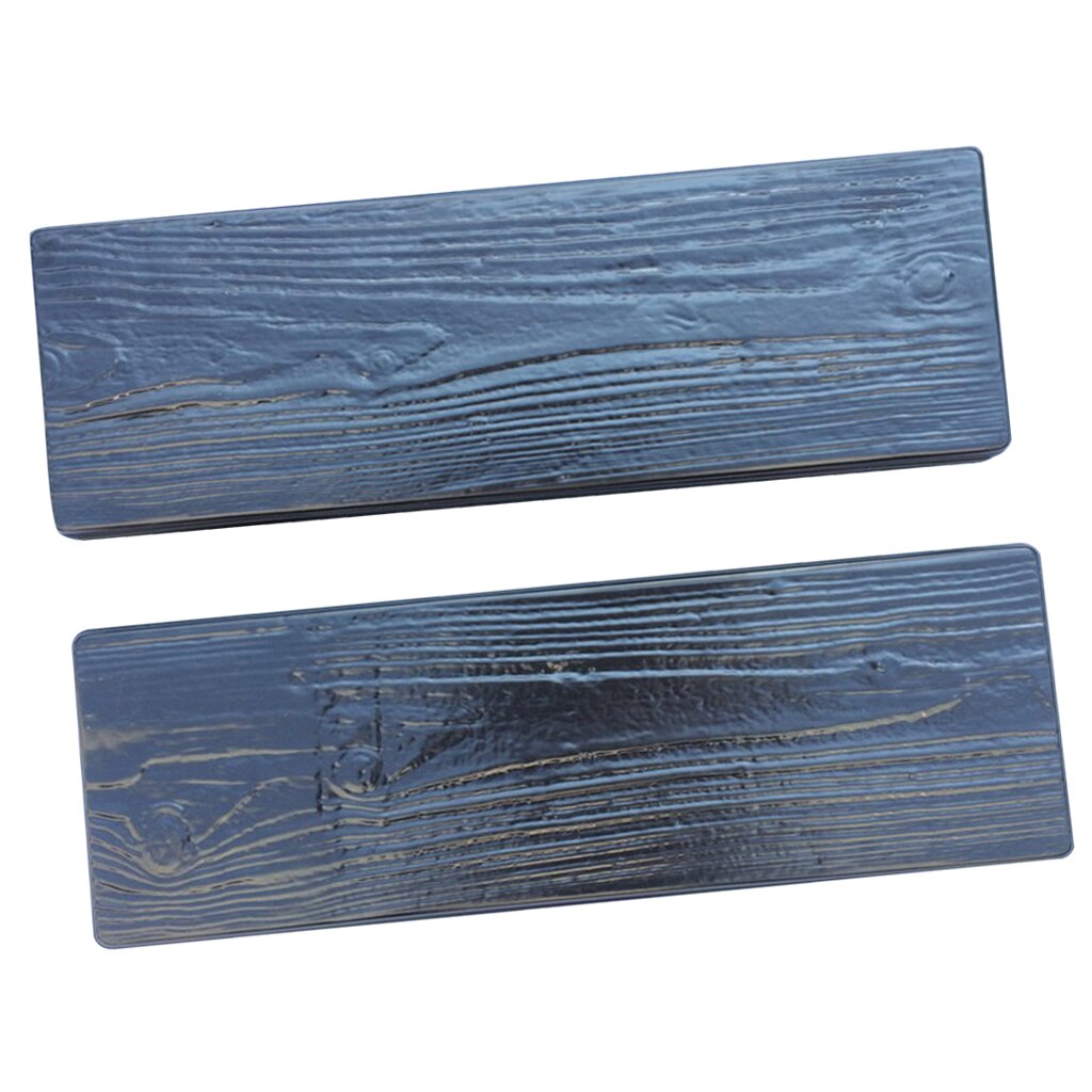 2pcs Wooden Mould Stepping Stones Stepping Wood Grain Stone Form