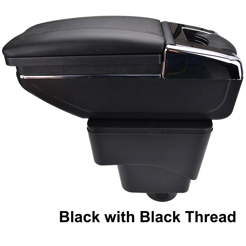 Car Armrest Arm Rest For Ford Ecosport Center Centre Console Storage Box Rotatable: Black Thread