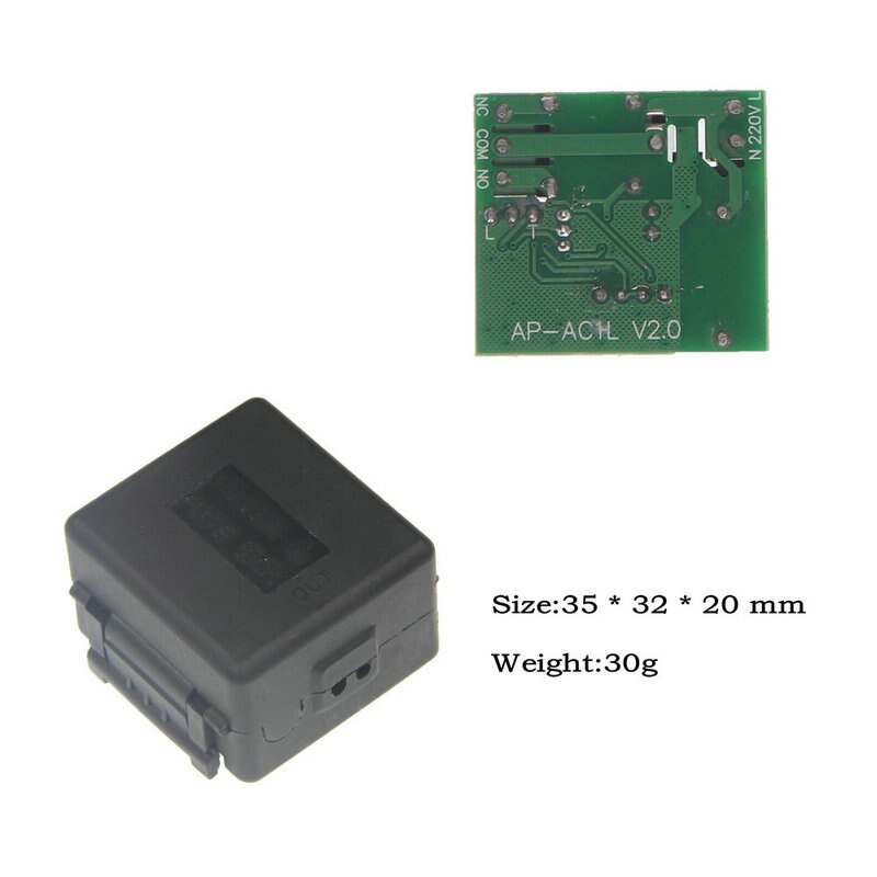 Simple Mini Size 10A AC 220V 1CH 1 CH 10A RF Wireless Remote Control Switch System, Receiver+ Transmitter ,315/433 MHz