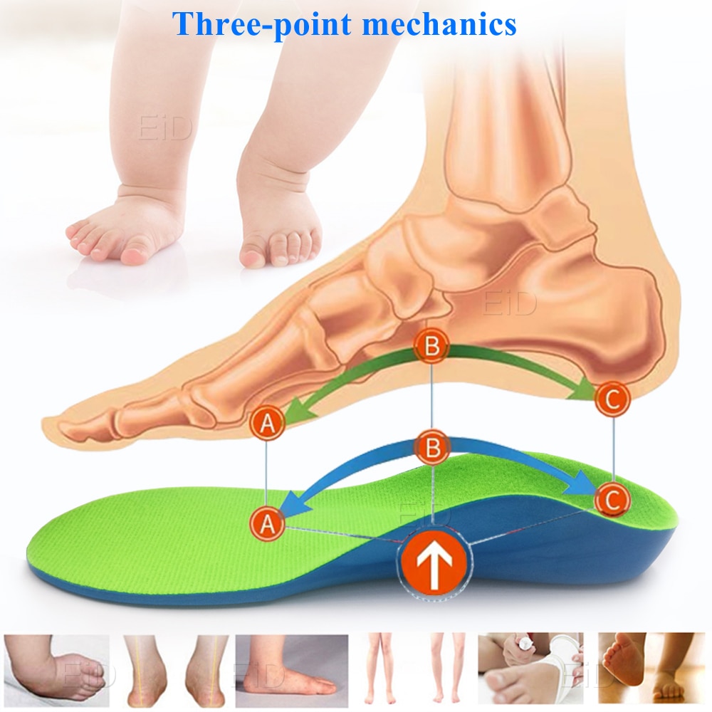 EiD 3D kids children's orthopedic insoles for shoes flat feet Arch Support insole for XO-Legs child Orthotic Insoles Foot Care