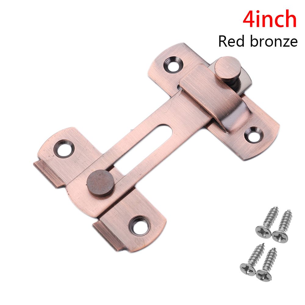 Stainless Steel Straight Lock Buckle Security Hasp Door Bolt Cabinet Catches Window Catch Lock Silent Gate Buckle Padlock Clasp