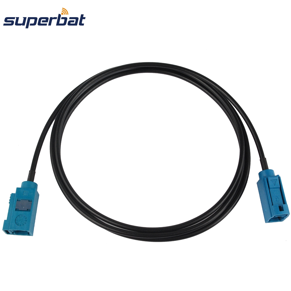 Superbat Radio Antenna Extension Coaxial Cable Straight Fakra Z Jack to Female Connector Pigtail Cable RG174 2M