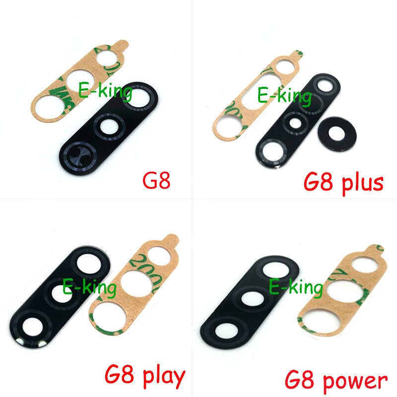 Lente de Cristal de cámara trasera, funda para Motorola Moto G8 Plus Play Power Lite con pegatina adhesiva, piezas de repuesto, 100 Uds.