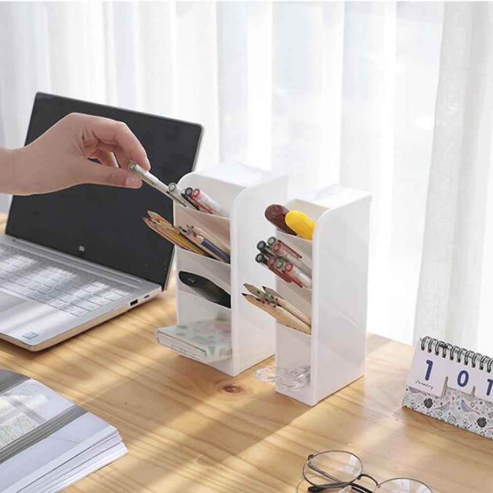 Ergonomic Desk Stationery Box Drawer Organizer Inclined Pen Holder office supplies Rectangular Stationery Organizer