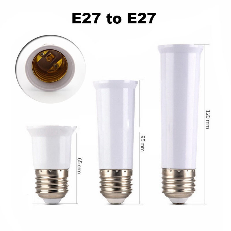65mm 95mm 120mm E27 om E27 Extender Lamphouder Base Lamp Verlengen Extension Socket Adapter LED licht Adapter Converter R23