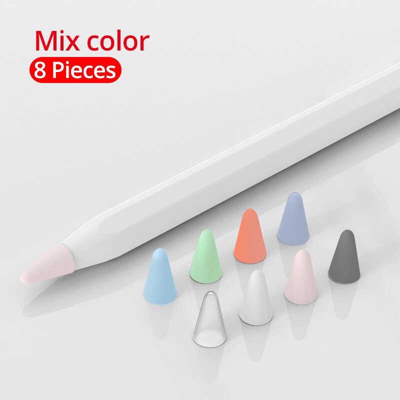 PZOZ 8szt Futerał Ochronny Silikonowy do Apple Pencil 1 & 2 - Pokrowiec na Rysik