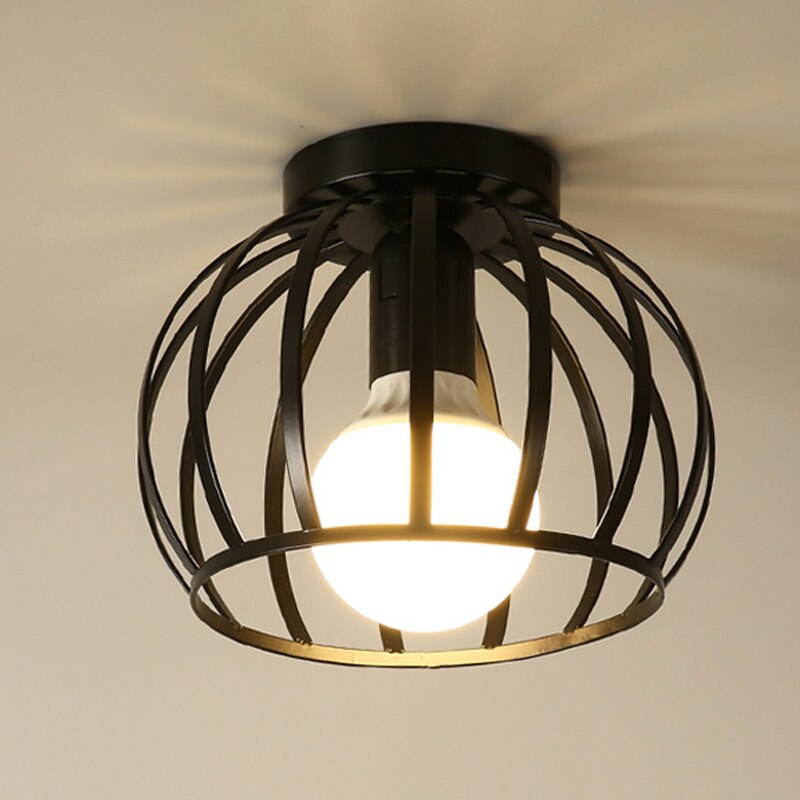 retro taklampe årgang taklampe koselig innredning til soverom korridor spisestue svart hems 110v 220v e27 stikkontakt: F pære ikke dekke