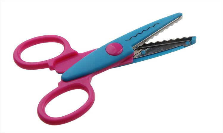 6 wzorów Laciness nożyczki DIY Scrapbooking zdjęcie nożyczki papier koronki pamiętnik dekoracji plastikowe ręcznie dzieci bezpieczne nożyczki: 02