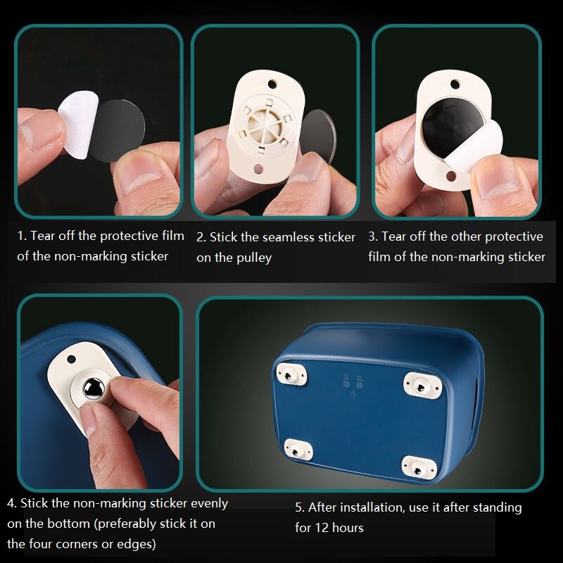 4/12 Stuks Zelfklevende Caster Wielen 360 Graden Rotatie Mini Zwenkwielen Wiel Voor Meubels Opbergdoos Roller kast Prullenbak