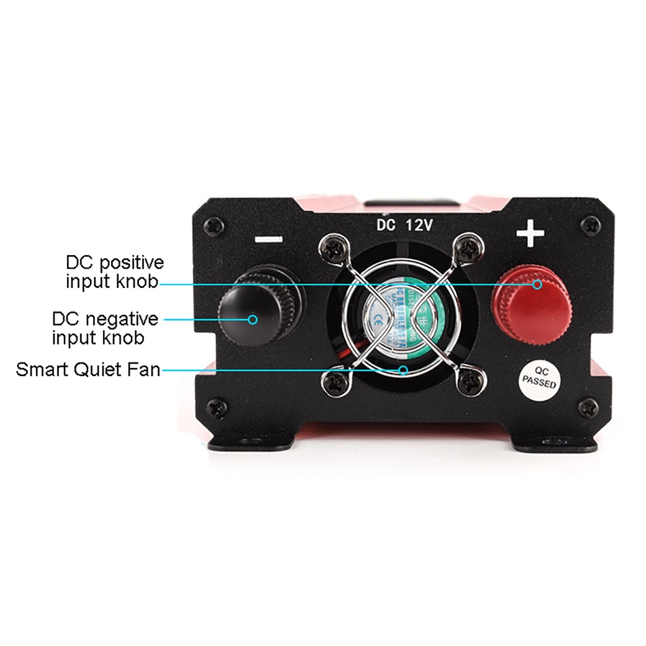 1200W 12/24V To 220V Solar Power Inverter Intelligent LCD Dual Digital Display 4USB Interface Modified Sine Wave Power Inverter