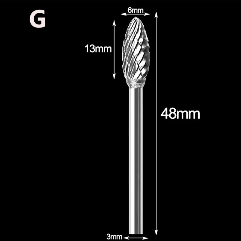 Tungsten Carbide Routing Router Bits Burr Rotary Tools Rotary Carving Carved Knife Cutter Tool Engraving Wood Working for Dremel: 1PCS G