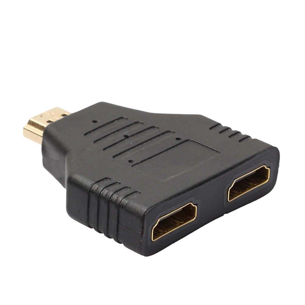 HDMI macho a doble HDMI hembra 1 a 2 vías adaptador divisor para HD TV DH # T2