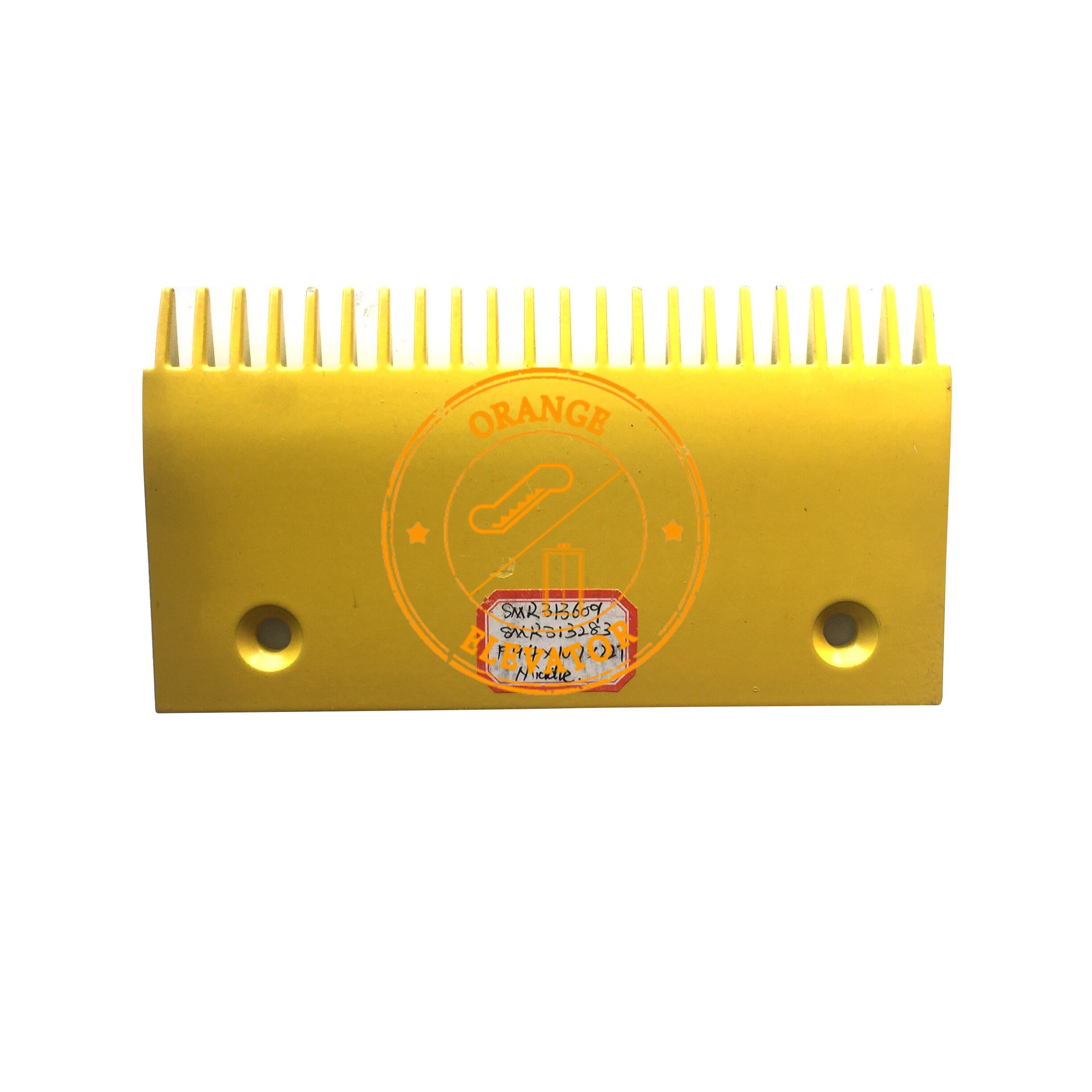 Escalator Yellow Aluminum Comb Plate SMR313609 SMR313283 L199mm Hole Space 145mm CENTER 22Teeth