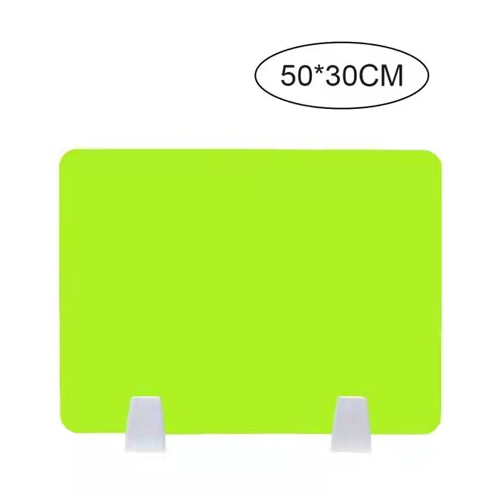Sneeze Guard Shield Transparent Antispray Acrylic Divider Protection Barrier Counter Desk Clear Perfection Reception Side: green