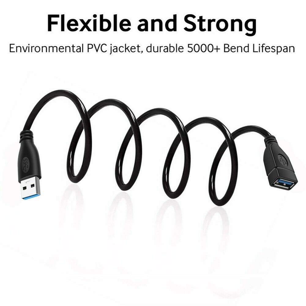 UGI USB Extension Cable USB 3.0 2.0 cable for Smart TV PS4 Mobile Phones Speed Data Male to Female Wire 0.5m 1m 1.5m 3m 5m