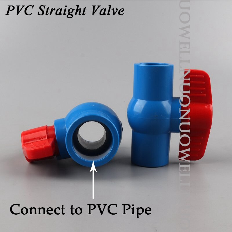 10Pcs 20 25 32 40 50mm PVC Pipe Socket Valve Connector Agricultural irrigation Tube Straight Ball Valve Garden Water Pipe Joints