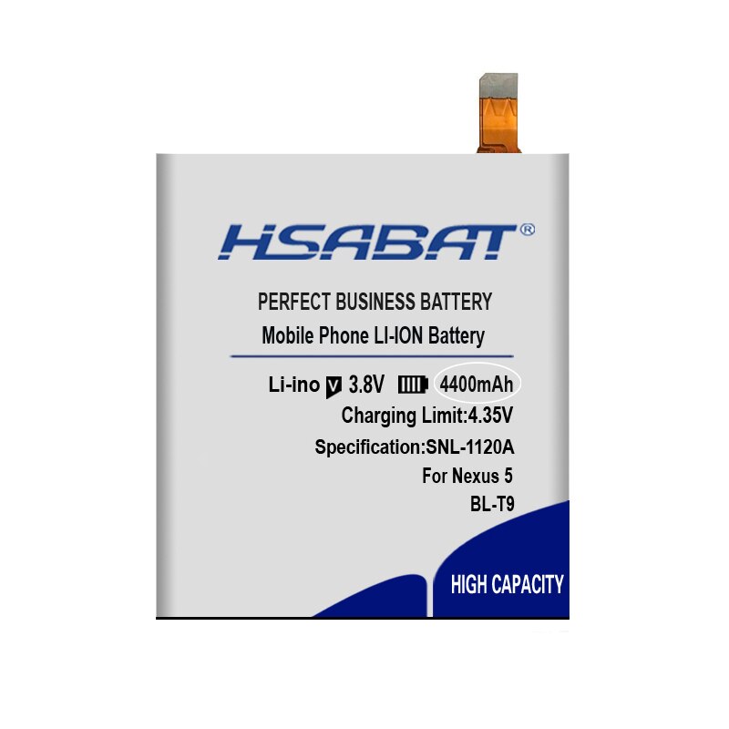 [Hsabat] 4400Mah BL-T9 Vervangende Batterij Voor Lg Nexus 5 Google5 BLT9 D820 D821