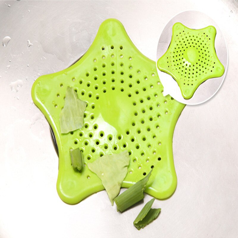 Køkken tilbehør trekantet vask sil filter afløb frugt grøntsags filter kurv sugekop rack opbevaring køkken gadgets værktøj: Grøn