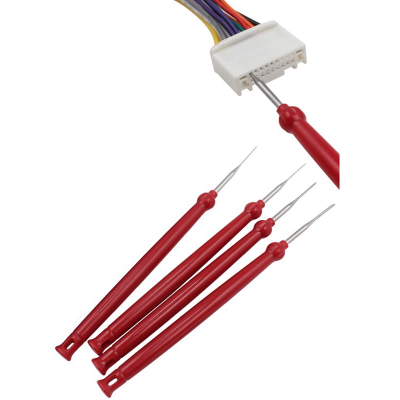 Herramienta de extracción de tapones de coche, Terminal extractora de cables, Conector de arnés de cables, aguja de Tractor, 5 unidades