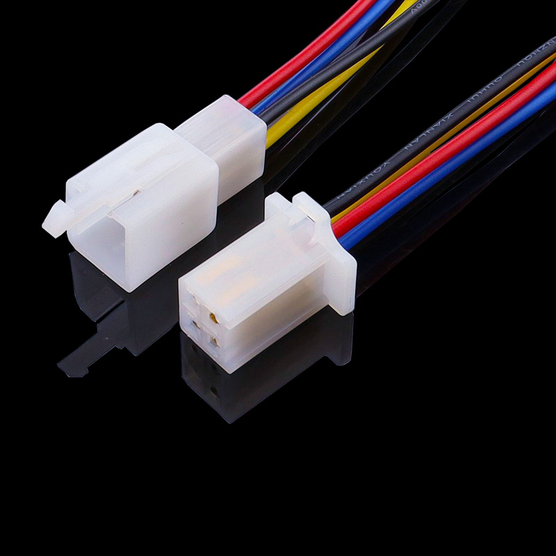 1 set 4 -polige elektrische draadconnectoren, stekkerset voor auto's, inclusief kabel/totale lengte 21cm
