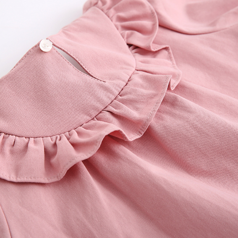 Kids Ruffles Blouses Toddler Baby Girls Shirt Tops Long Sleeve Flounce Tops Cotton Girls Clothes BC409