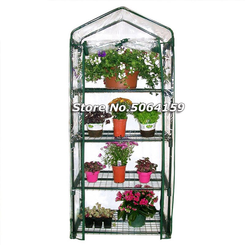 Four Floors Green Household Plant Greenhouse Mini Garden Warm Room PVC Garden Warm Room 69x49x160cm