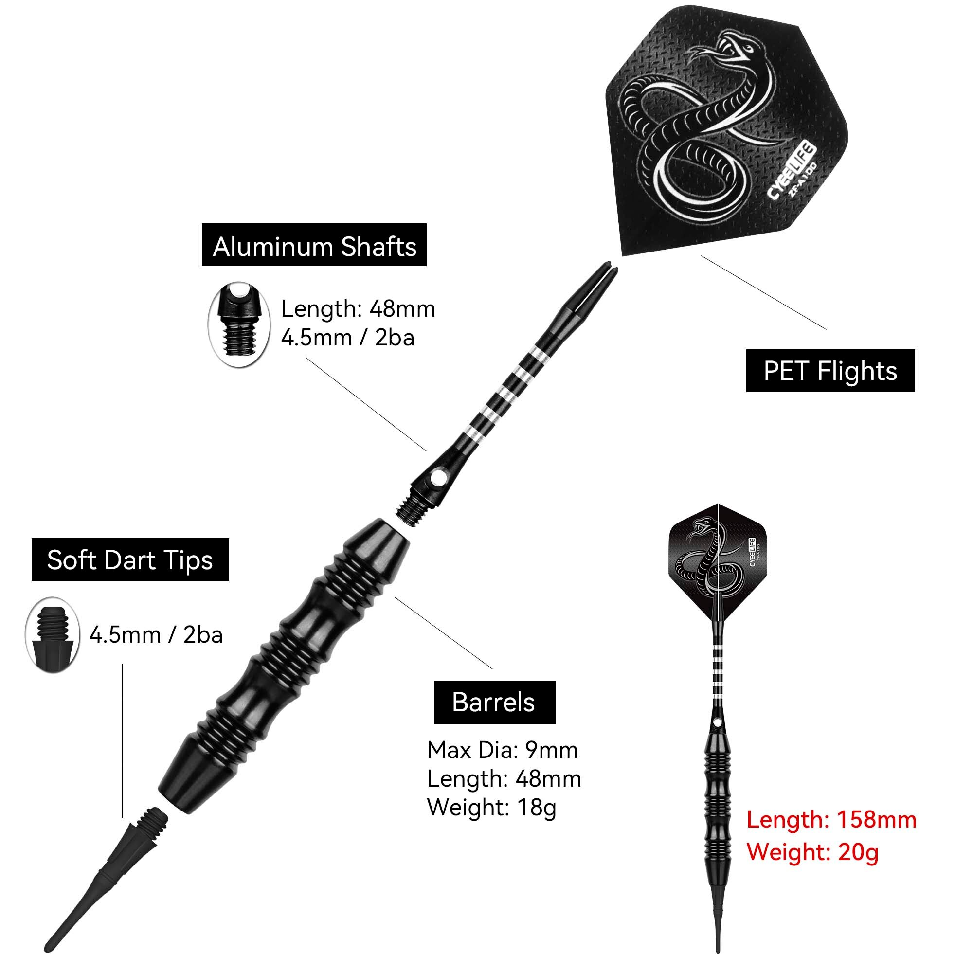 Cyeelife Stuks Dart Set Meerdere Stijlen Darts Grandado