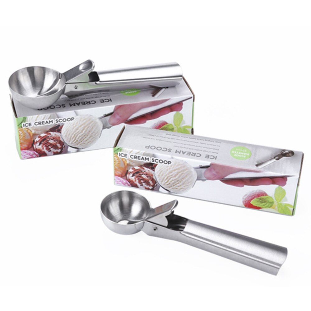 Cuchara de helado de acero inoxidable, utensilio para galletas, utensilios de cocina, palitos para puré de patatas, sandía y fruta