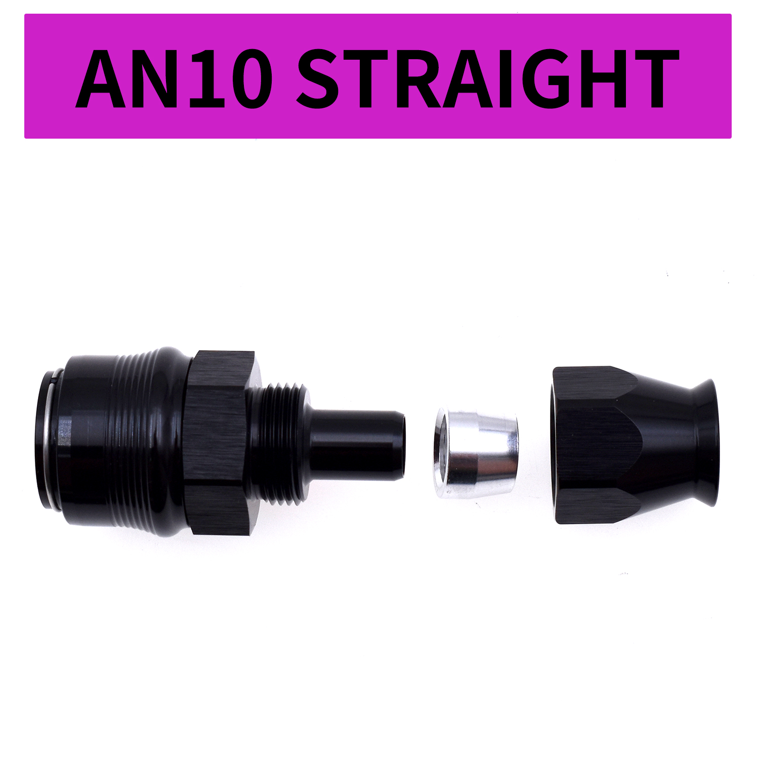 PTFE AN10 Al Alloy Straight45°90 Degree Swivel Hose End Fitting Quick Release Oil Hose Connector Universal Auto Modified Adapter: black