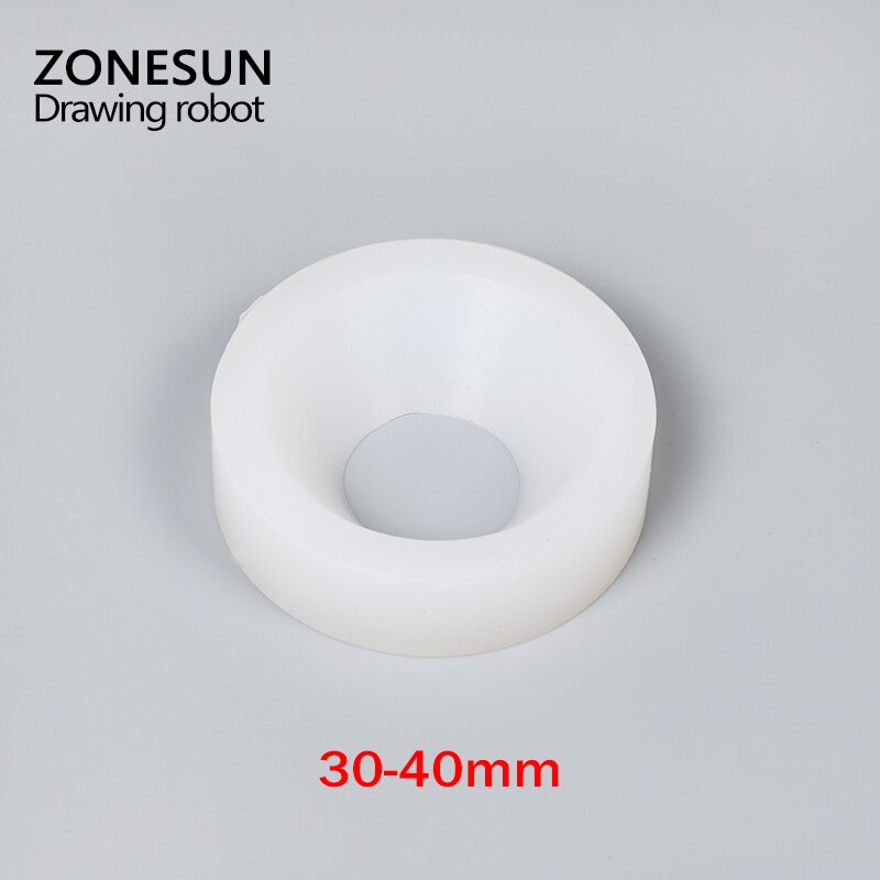 ZONESUN Cap screwing chuck Plastic bottle cap adoptor of capping machine silicone capping chuck Rotary Capping Machine 10-50mm