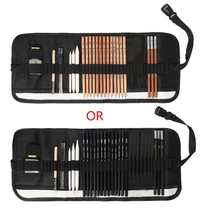 Sketch Drawing Pencil Charcoal Sketch Tool Brush Set Student With Rubber Art Brush Set