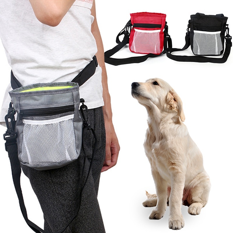 Portable Dog Treat Bag Outdoor Dog Treat Pouch for Training Feeding Bag Large Capacity Pet Trainer Waist Bag Dog Supplies