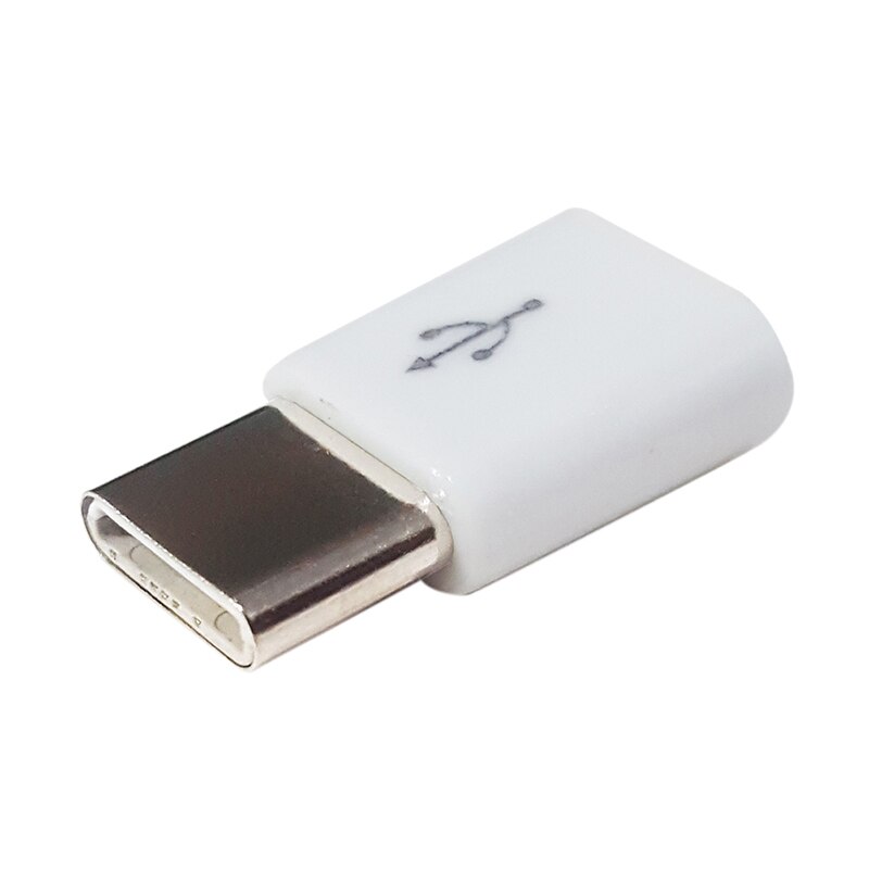 1pc Micro USB Female to Type-c USB-C Male Adapter Converter Charging Connector Mobile Phone Adapters: White