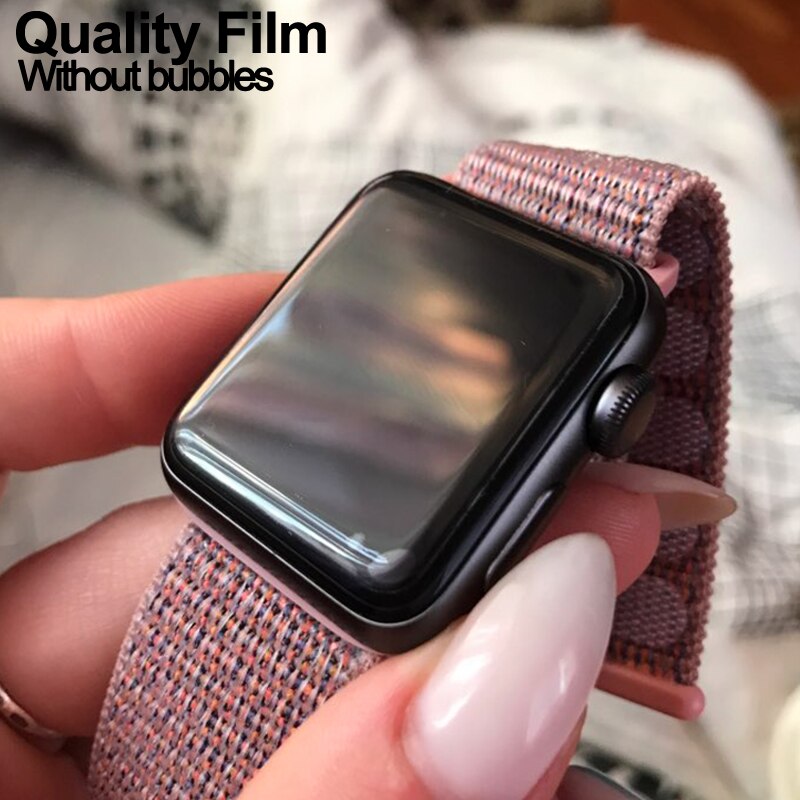 Full Curved PET Screen Protector Not Tempered Glass for Apple Watch 3 2 38MM 42MM Soft Film cover for iWatch 4 5 6 SE 40MM 44MM