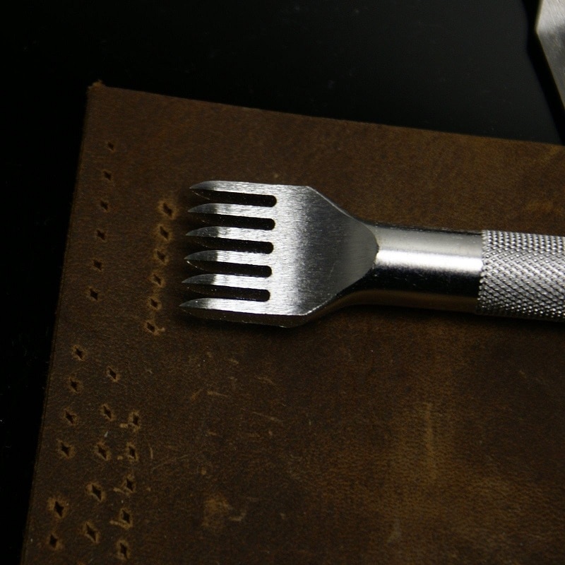 Durable Leather Craft Tool Hole Punches Stitching Punch 1 2 4 6 Prong 3mm Pitch Leather Hole Tool