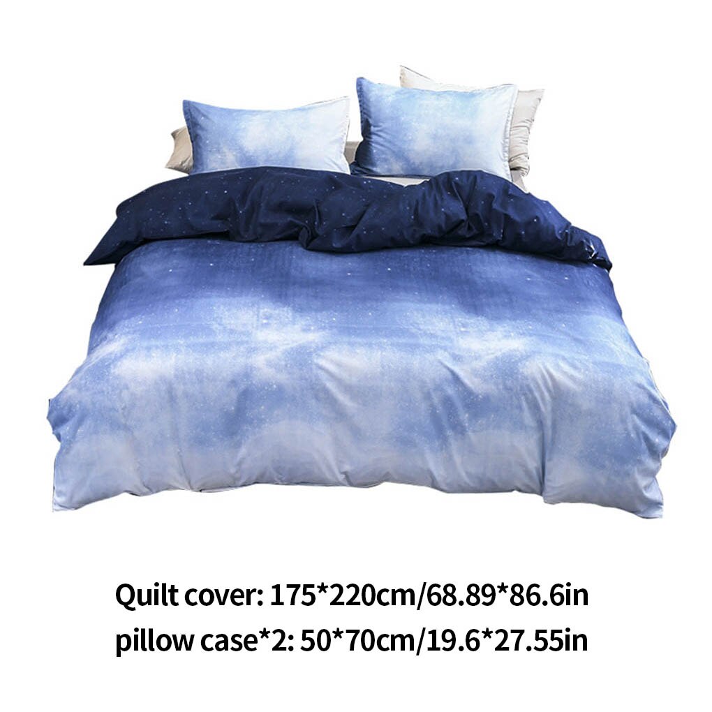 Star Sky Bedding Set Home Dorm Bedroom Polyester Breathable Quilt Cover Pillowcase: Type 1