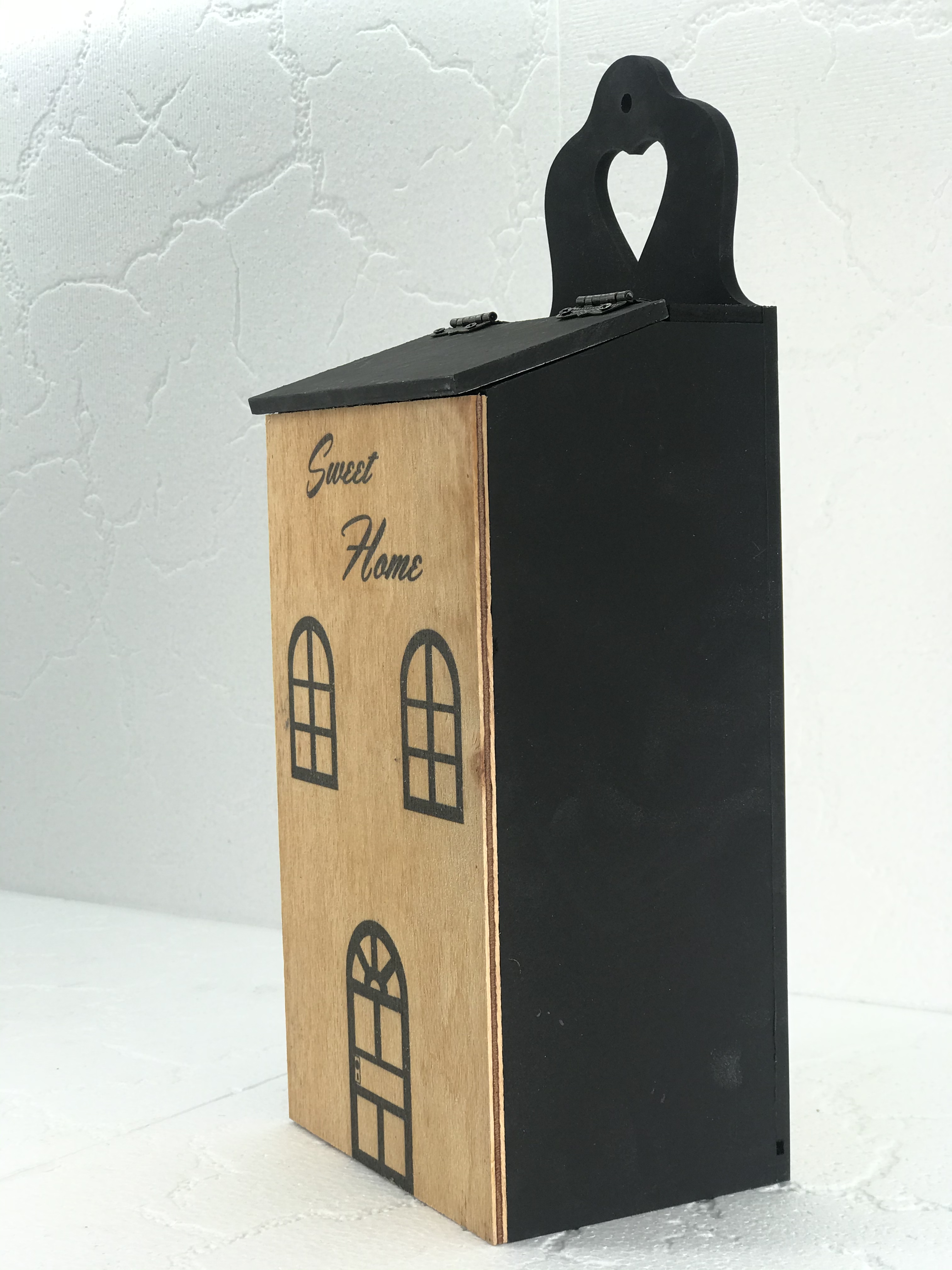 Ahşap siyah poşetlik (houten zwarte tassenhouder)