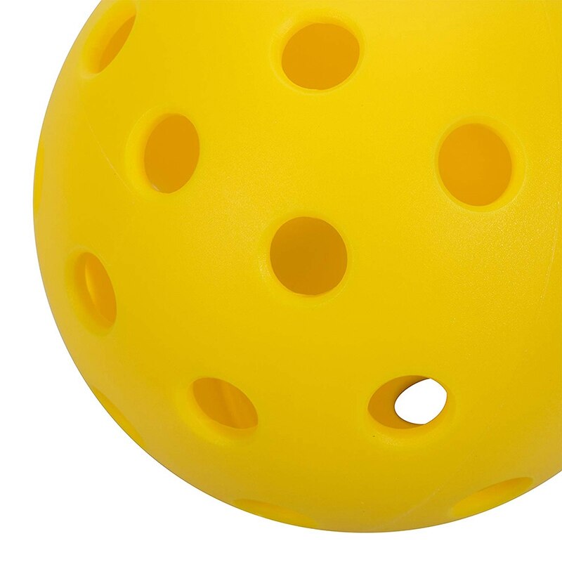 Bolas exteriores puras do pickleball projetadas especificamente e aperfeiçoadas para o amarelo da cor do pickleball