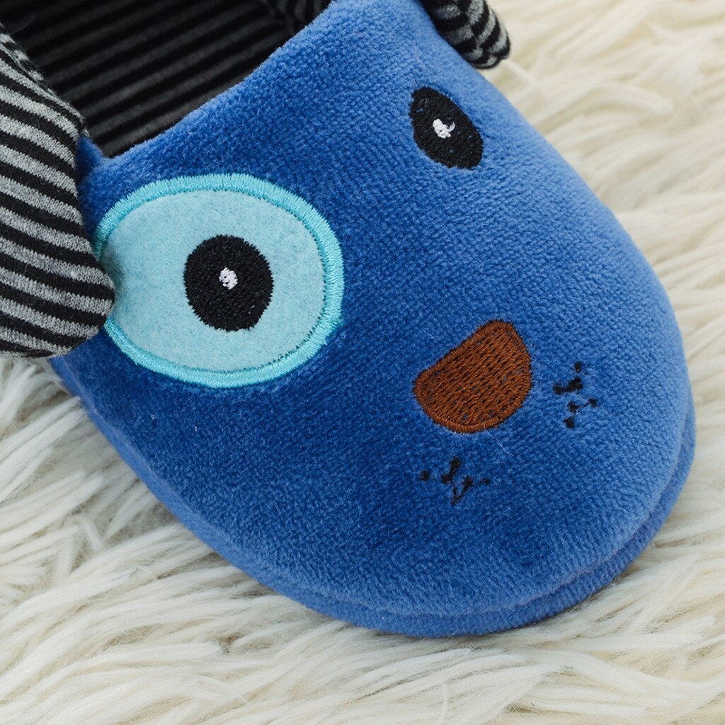 SAGACE Cute Dog Winter Slippers Kids Girls Boys Cartoon Soft-Soled Slippers Indoor Shoes For Children Soft-Soled Slippers